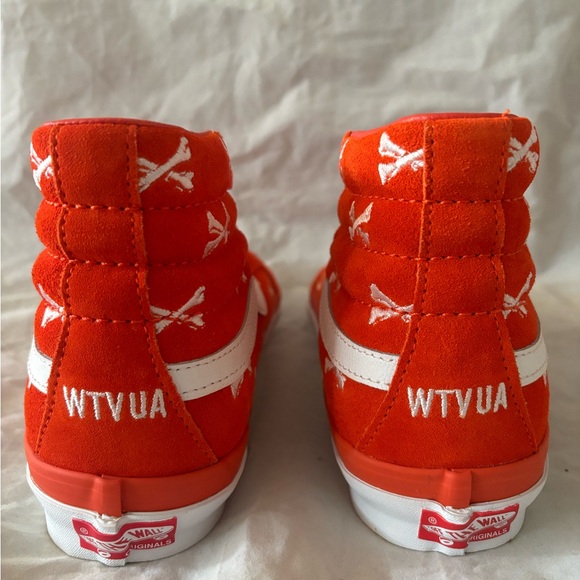 NWOT Wtaps x Vans OG Sk8 Hi LX Bones Orange Size 8.5 VN0A4BVB20Q - Picture 4 of 7